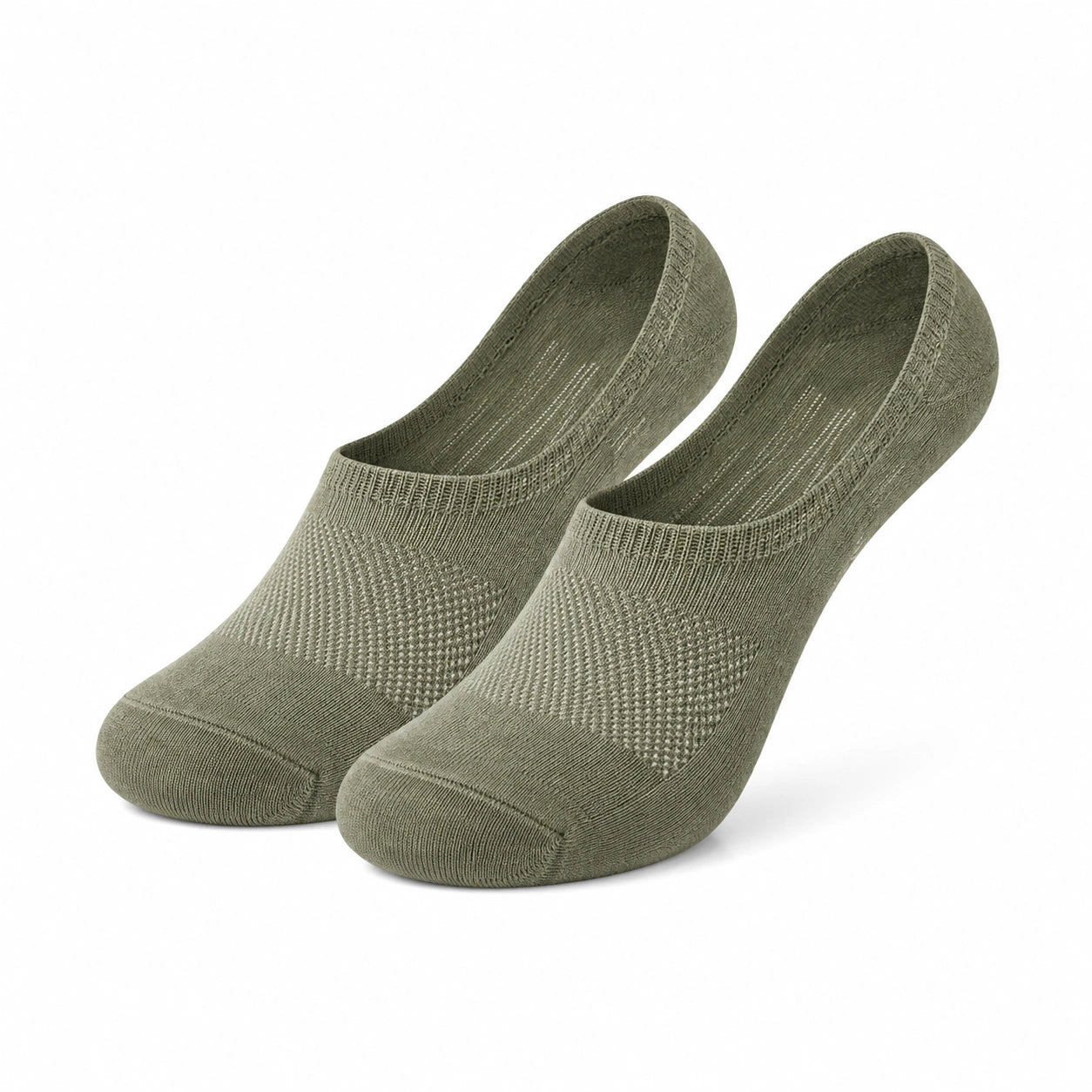 Sneaker Socken 43-46 olivgrün aus Textilmischung mit niedrigem Schaft