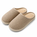 Hausschuhe Größe 40/41 aus Textil Beige mit Futter für den Innenbereich