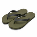 Zehentrenner 38/39 aus Kunststoff Olivgrün Schwarz mit profilierter Sohle