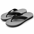 Flip-Flops Größe 38/39 Grau Schwarz mit Textilriemen und profilierter Sohle